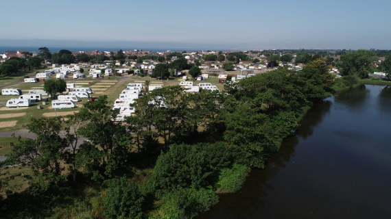 An arial shot of where our caravan is parked.