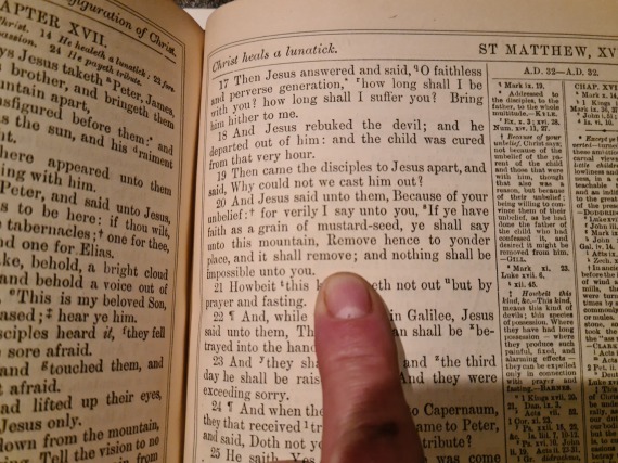 A picture of Mathew 17:20
