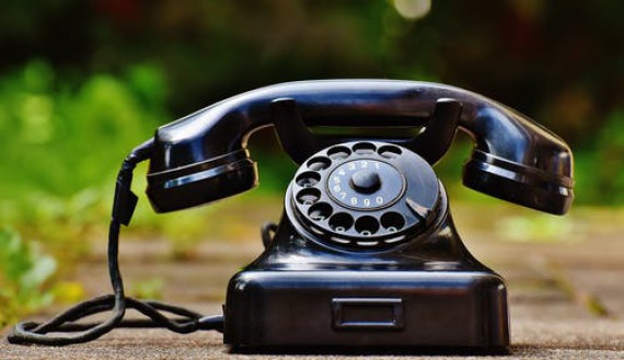 An old telephone.