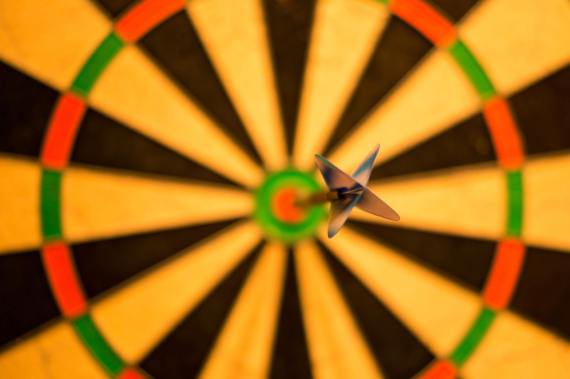 A dart in the bullseye